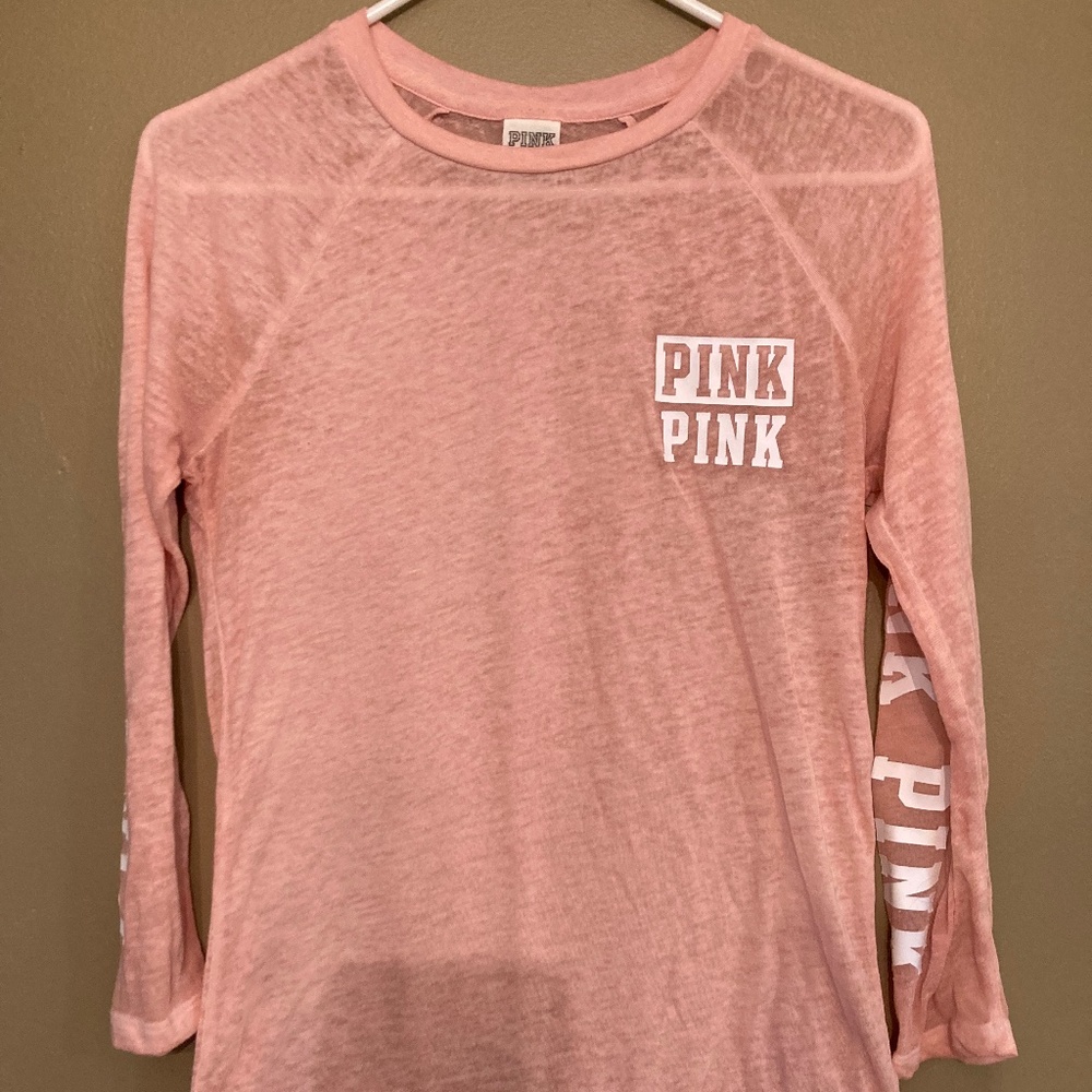 PINK long sleeve tissue tee